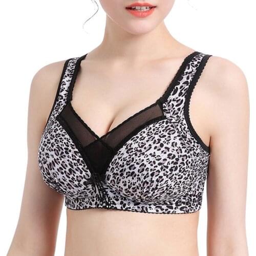 2021 New Fashion Leopard Print Large Size Bra Sexy Gathering Push Up Bralette Breathable Underwear Exquisite Womens Brassiere