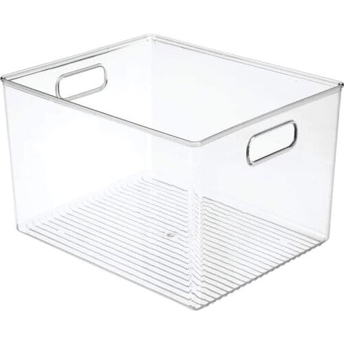 29X20X15cm Acrylic Transparent Refrigerator Storage Box Desktop Dormitory Bathroom Storage Box