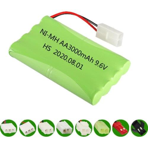 9.6V 3000mah NiMH Battery For RC toys Cars Tanks Trains Robot Boat Gun toys accessory Ni-MH AA 2400mah 9.6v Rechargeable Battery