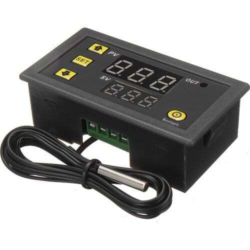 AC 110V 220V 20A LED Digital Thermostat Temperature Control Mini LED Display Thermostat Waterproof Probe Cable