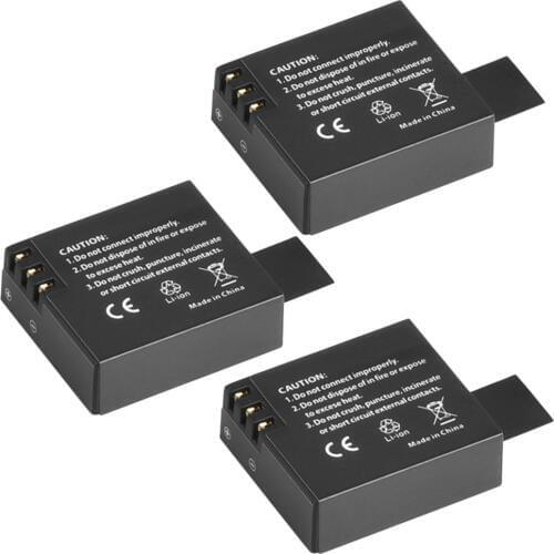 3Pc 3.7V SJCAM SJ4000 Replacement Camera Battery for sjcam sj 4000 SJ5000 sj5000x SJ6000 sj7000 sj8000 sj9000 wifi SJ M10 Camera