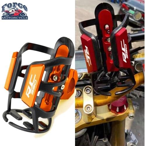 For KTM DUKE390 RC390 DUKE 125 200 390 RC 390 Motorcycle CNC Accessories Aluminum+ Rubber Beverage Water Bottle Drink Cup Holder
