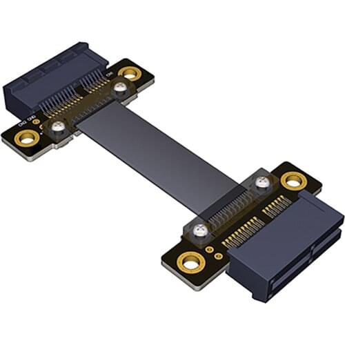 BTBcoin PCI Express 3.0 High Speed 1X Flexible Cable Extension Port Adapter Riser Card PC Graphics Card Connector Cable 24cm NEW