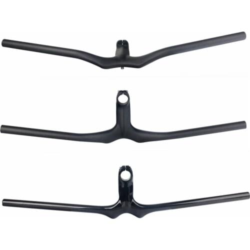 Glossy / Matte 3K Carbon Mountain Bicycle Rise Handlebar Integrated Handlebar Stem MTB Cycling Parts