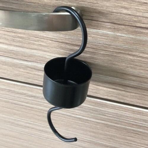 New Black Metal Hook Hummingbird Feeder Garden Water Feeder Plastic Flowers Anti-ant Hook Hummingbird Feeders Accessory