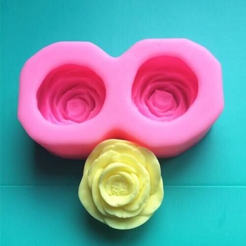 P747 2 hole rose DIY Mold handmade mould baking tool
