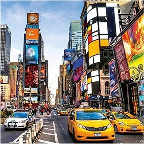 1000Pcs Adult Kids Jigsaw Puzzles Time Square Street Landscape Game Wooden Paper Puzzles Toys Bedroom Wall Decor