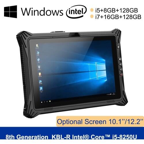 10.1'' 12.2'' Windows 10 Tablet PC Computer i5-8250U/i7-8550U Windows Computer Rugged Industrial Tablet PC 8GB 16GB Barcode Scan