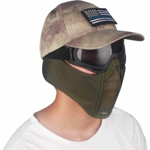 Half Face Mask TPU Nylon Ear Protection Portable Foldable Breathable Outdoor Apparel Accessories Airsoft Paintball