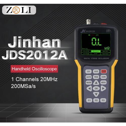 Handheld Digital Oscilloscope 2 Channels 20MHz 200MSA/S Jinhan JDS2012A/JDS2022A Portable storage signal generator Versatility