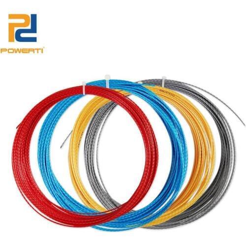 POWERTI 1.25mm Bamboo Polyester Tennis String Top-Spin Durable Training Tennis Racket String 10pcs/lot