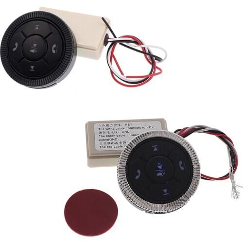 1 Set Universal 7-Key Car Steering Wheel Control Button For Car Android DVD GPS Navigation Remote Controller New Style