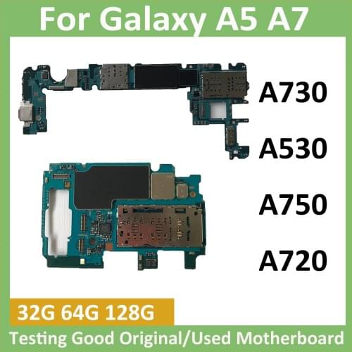 Unlocked Main Motherboard 64GB 32GB Original Logic Board For Samsung Galaxy A8 PLUS A730F A730F/DS A8+ 2018 Dual Single