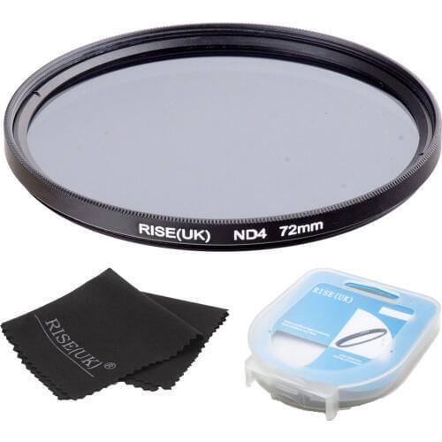 RISE(UK) 72mm Neutral Density ND4 Filter FOR ALL Camera lens+case +gift