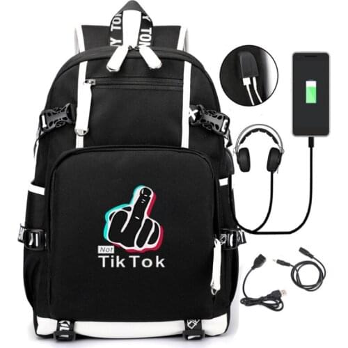 TIK TOK Backpack Casual Women Men Backpack Waterproof Laptop School Bags Teenager Boy Girls Mochila Capacity School Backapck