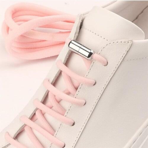 1Pair No Tie Shoelaces Round Elastic Shoe For Kids and Adult Sneakers Shoelace Quick Lazy Laces 11 Color Shoestrings