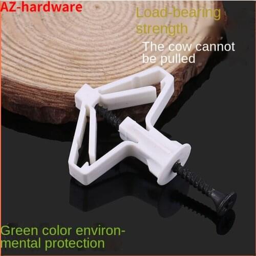 Excellent nylon plastic aircraft expansion pipe hollow wall curtain gypsum board / expansion screw anchor bolt plug 10PCS