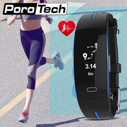 P3 Electrode ECG blood pressure smart bracelet dynamic heart rate waterproof sport bracelet steps distance calorie monitor