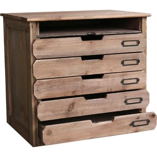 Handmade retro vintage wooden multi drawer file cabinets