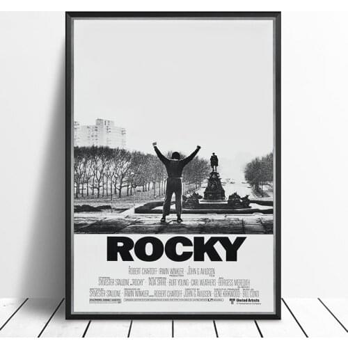 Rocky Vintage Classic Movie Canvas Painting Vintage Prints and Posters Cuadros Wall Art Pictures for Living Room Decor Frameless