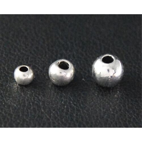 20pcs Silver Color Spacer Beads Round Charm Handmade Charms Pendants Jewelry Findings A2098/A2099/A2100