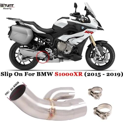2015 2016 2017 2018 2019 Motorcycle Exhaust For BMW S1000XR s1000xr Modified Stainless Steel 51mm interface Middle Link Pipe