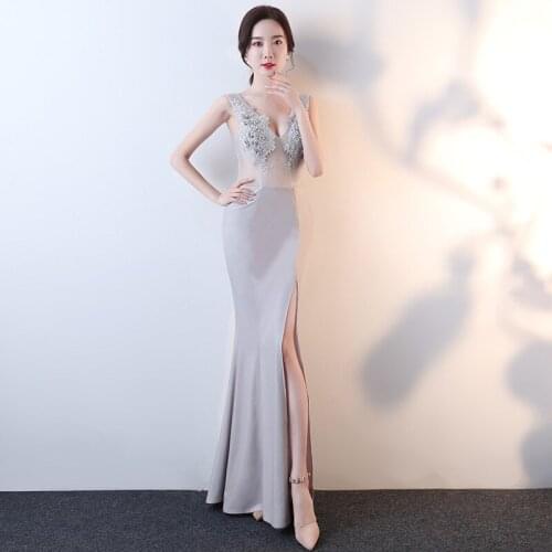 2020 Fashion Perspective Sexy Evening Dress Mermaid Cheongsam China Modern Qipao Promotion Chinese Traditional Clothing Qi Pao