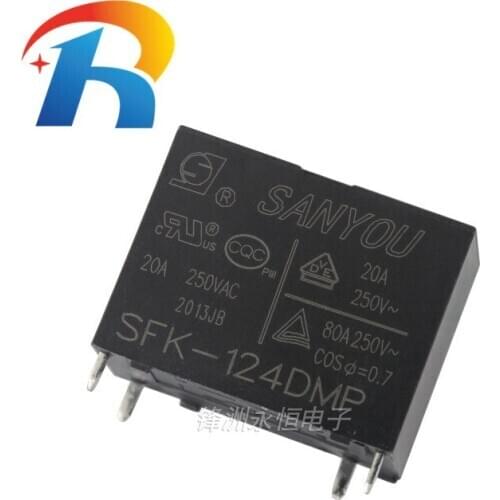 50PCS New SANYOU SFK-112DMP 12VDC SFK-124DMP 24VDC 4PIN 20A Air conditioning special relay HF102F-P/G4A-1A-PE-12VDC
