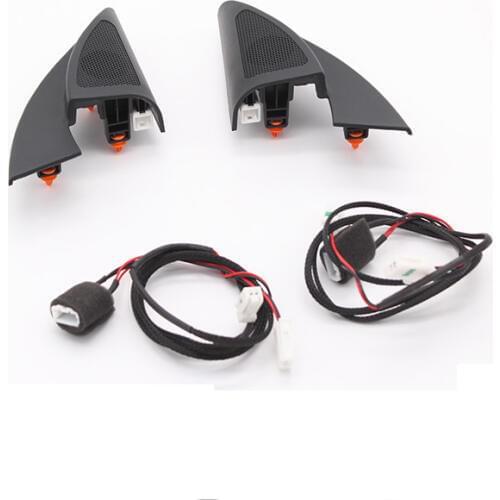 Car tweeter Audio Black triangle head speakers tweeter trumpet speakers tweeter with wire for 2017 Kia k2/kxcross HXH