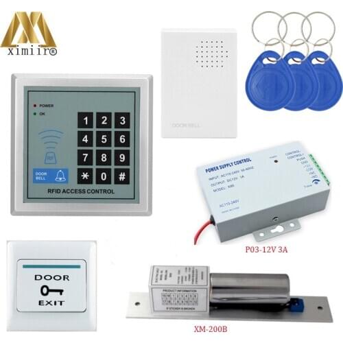Cheap RFID Access Control System Kit Set With Electronic Lock Password Keypad & RFID Reader DIY Kit For Door Security F004 Kit