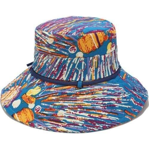 DANKEYISI Unisex Casual Bucket Hat Men Women Oil Painting Style Cap Summer Sun Protection Fishing Fisherman Hat Sun Hat