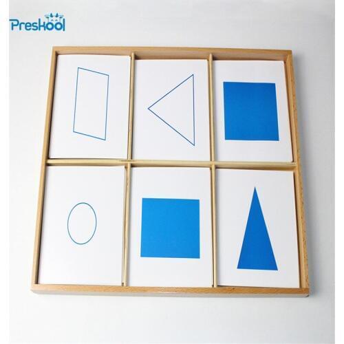 Baby Toy Montessori Six Cabinets Matching Cards Shape Early Childhood Education Preschool Training Toys