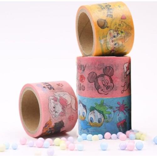 Disney Mickey Mouse Mary Cat Donald Duck Toy Story Chip Dale Widen Washi Tape Paper Stickers Diary Notebook Stationery DIY Toys