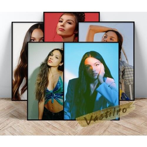 Olivia Rodrigo Actress Poster, Beauty Movie Star Wall Picture, Long Hair Elegant Goddess Actor Wall Art, Living Room Home Decor