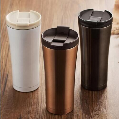 Hot Sale Double Wall Stainless Steel Coffee Thermos Cups Mugs Thermal Bottle 500 ml Thermocup Fashion Tumbler Vacuum Flask