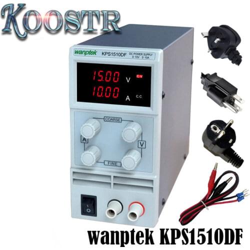 KPS1510DF 15V10A 110V-230V 0.1V/0.001A EU LED Digital Adjustable Switch DC Power Supply mA display