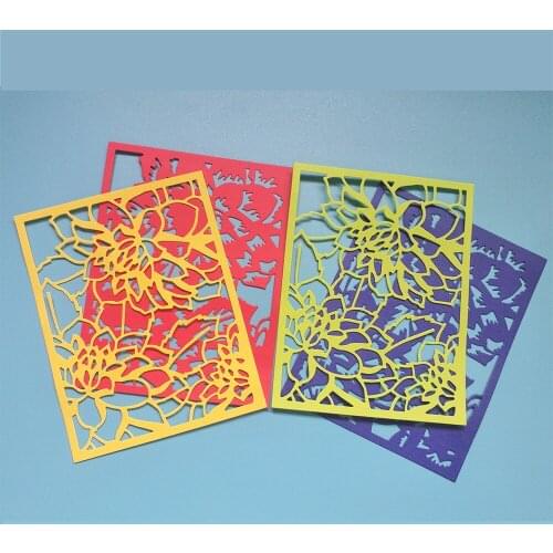 Handmade metal cutters, 3D cutting template, flower card frame, handcrafted paper cutting mold, blade drilling templates