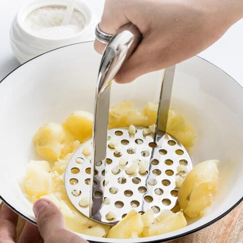 Stainless Steel Potato Masher Baby Food Multifunctional Presser Vegetable Fruit Crusher Masher