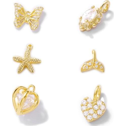 Fashion Creative Pendants Various Styles Of Jewelry Findings Making With White Stone DIY Necklace Bracelet Earrings Accessories