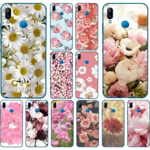 Peony Sunflowe Rose Daisy Plants Flower Soft Silicone Cover for Huawei P9 P10 P20 P30 Lite mate 10 20 PRO lite p smart 2019 case