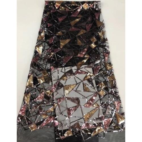 Nigerian Tulle Sequin Embroidery Lace Fabric High Quality African Dry Tulle Lace Fabric For 2021 French Happy Party R39921