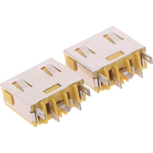 2pcs Yellow Laptop DC Power Jack Socket Connector For Lenovo G400 G405S G505 G490 G500 G505 Z501 2*1.5*0.7cm