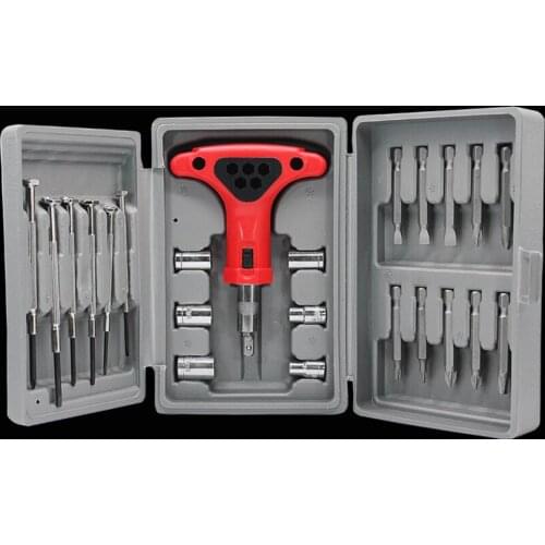 Ratchet Screwdriver, Electronic Repair Kit and Security Bit Set, 23-Piece, T-Handle Ratchet Wrench and Screwdriver Set