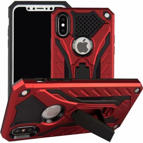 For Huawei Y7 Pro 2018 Shockproof Rubber Impact Armor Stand Case For Huawei Y7 Prime 2018 Soft TPU Hard Phone Cover Enjoy 7C