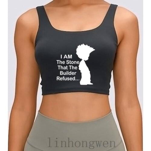 I Am The Stone That The Builder Refused Women Tank Top Pattern Cute Casual Letter Spring S-XL PrinTank Top