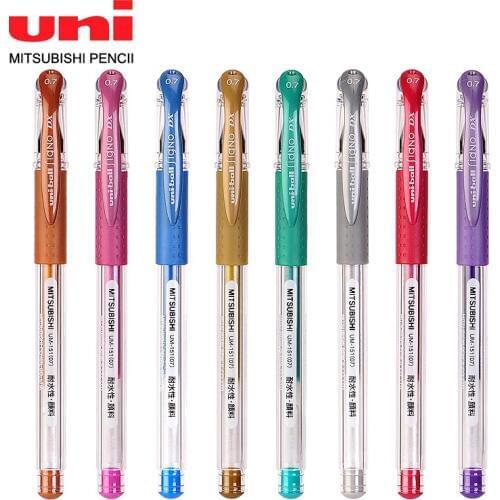 Japan UN Uniball UM-151 Metal/milk Color Series Neutral Pen Color Hand Account Pen 0.7mm Painting Water Pen Replaceable Core