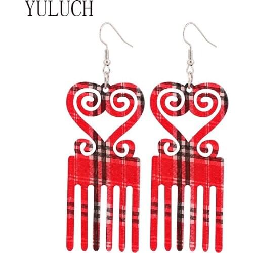 YULUCH Girl Acrylic Jewelry Comb Pendant Earrings For Women Party Prom Elegant Accessories Art woman simple earring jewlery