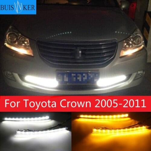 1Pair LED DRL Fog Lamps Daytime Running Light Car styling For Toyota Crown 2005-2011