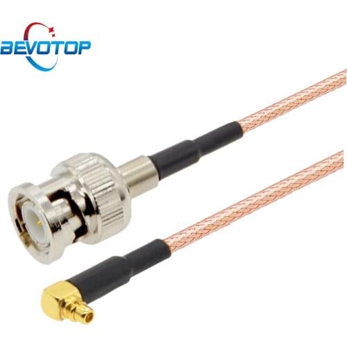1PCS MMCX to BNC Cable RG316 50 Ohm Pigtail BNC Male to MMCX Male Right Angle Plug RF Coax Extension Cable Coaxial Jumper Cord