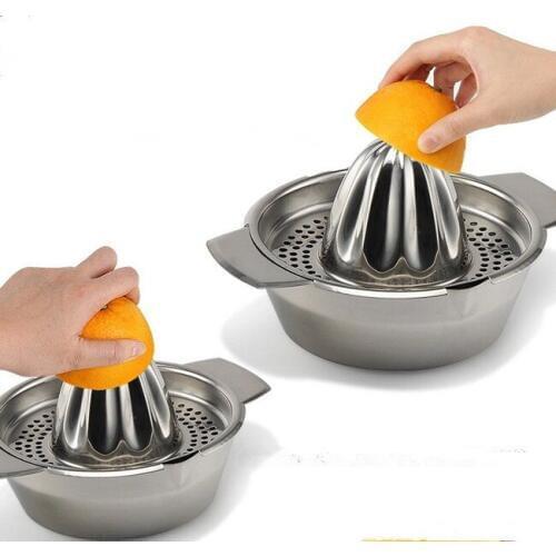 1PC Stainless Steel Lemon Squeezer Manual Juicer For Orange Squeezer Reamers Fruit Vegetable Squeezer Cup Kitchen Tools OK 0047